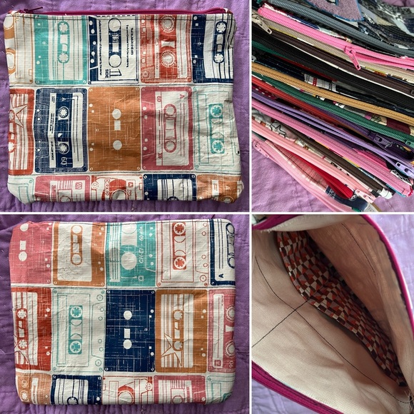 Zipper Pouch - Reusable Shopping Bag Upcycled! - Picture 4 of 13